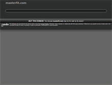 Tablet Screenshot of masterfit.com
